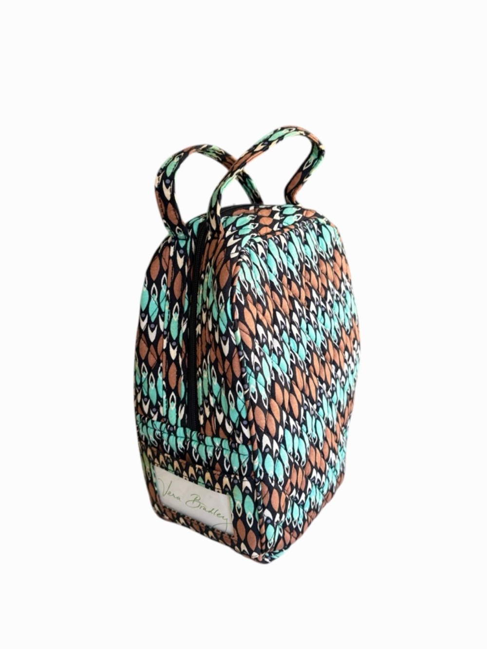 Vera Bradley Lunch Bag Sierra Stream Great Condition Brown & Turquoise
